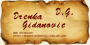 Drenka Gidanović vizit kartica